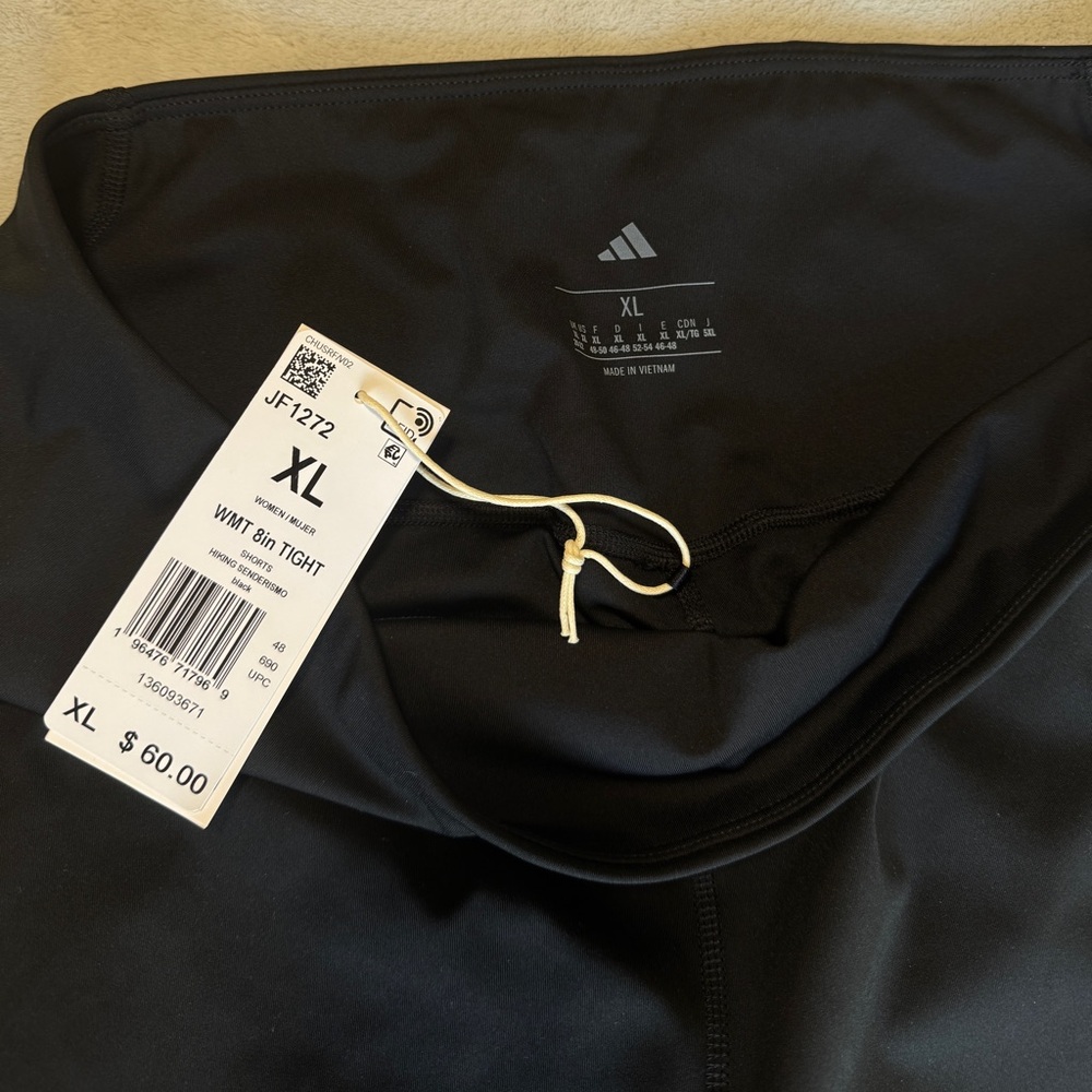 adidas Terrex Black High-Waist Athletic Bike Shorts - Picture 5 of 6